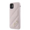 Karl Lagerfeld KLHCN61PQDSMGP Apple iPhone 11 / XR hardcase Diagonal Quilted Script, pink