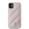 Karl Lagerfeld KLHCN61PQDSMGP Apple iPhone 11 / XR hardcase Diagonal Quilted Script, pink