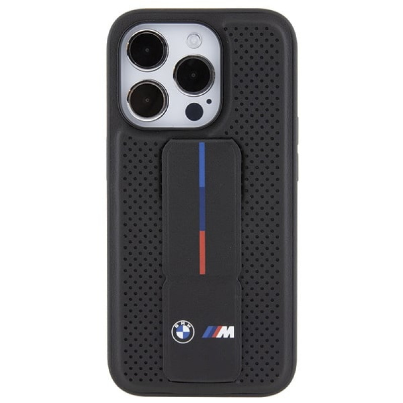 BMW BMHCP15LGSPPRK Apple iPhone 15 Pro hardcase Grip Stand Smooth & Perforated, black