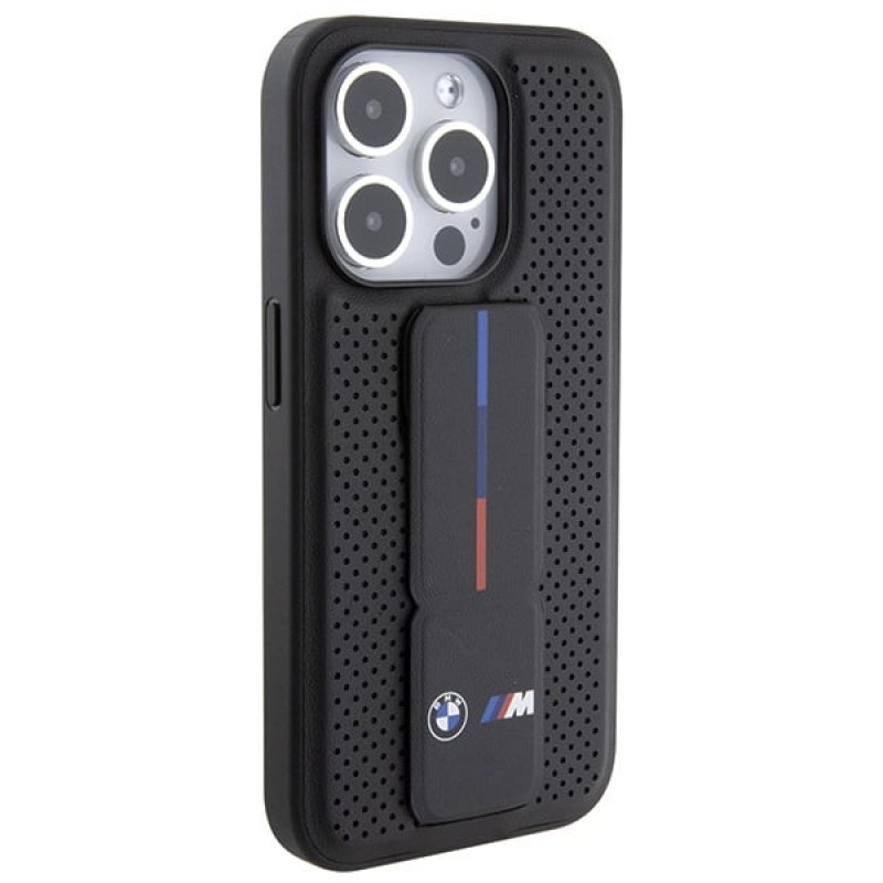 BMW BMHCP15LGSPPRK Apple iPhone 15 Pro hardcase Grip Stand Smooth & Perforated, black