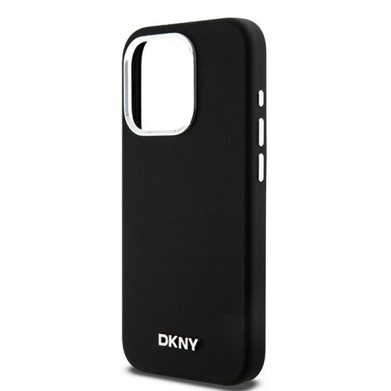 DKNY Apple iPhone 15 Pro hardcase Liquid Silicone Small Metal Logo MagSafe, black