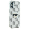 Karl Lagerfeld Apple iPhone 16 hardcase IML Karl Head Electroplated, transparent