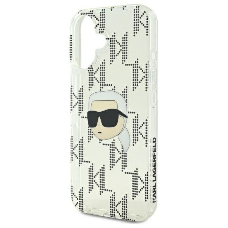 Karl Lagerfeld Apple iPhone 16 hardcase IML Karl Head Electroplated, transparent