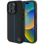 Mercedes MEHMP16L23RURBK Apple iPhone 16 Pro hardcase MB Blue Line Leather MagSafe, black