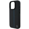 Mercedes MEHMP16L23RURBK Apple iPhone 16 Pro hardcase MB Blue Line Leather MagSafe, black