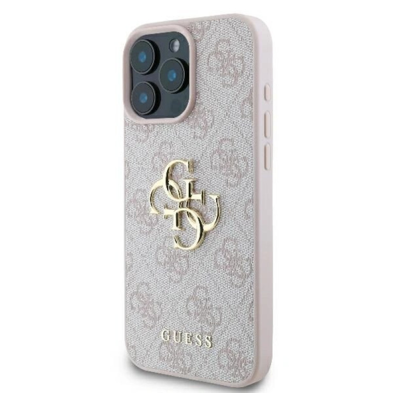 Guess GUHCP16X4GMGPI 4G Big Metal Logo Hard Case for Apple iPhone 16 Pro Max 6.9", pink