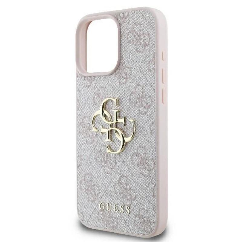 Guess GUHCP16X4GMGPI 4G Big Metal Logo Hard Case for Apple iPhone 16 Pro Max 6.9", pink