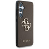 Guess Grained Big 4G Logo Small Classic Logo Hard Case for Samsung Galaxy S25+, brown
