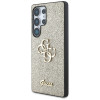 Guess Fixed Glitter Big 4G Metal Logo Hard Case for Samsung Galaxy S25 Ultra, gold