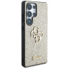 Guess Fixed Glitter Big 4G Metal Logo Hard Case for Samsung Galaxy S25 Ultra, gold