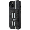 Guess 4G Stripes MagSafe Wallet Case for Apple iPhone 15, black