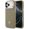 Guess Grained Triangle Logo MagSafe Hard Case for Apple iPhone 17 Pro Max, brown