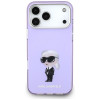 Karl Lagerfeld KLD22568 IML Aquarelle Karl & Choupette & Logo MagSafe Case for Apple iPhone 17 Pro Max, purple