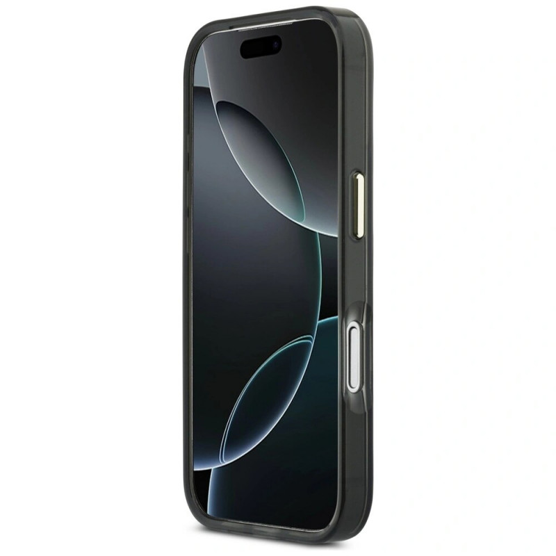 Guess GUE5344 IML 4G Script Metal Hard Case for Apple iPhone 17 Pro Max, black