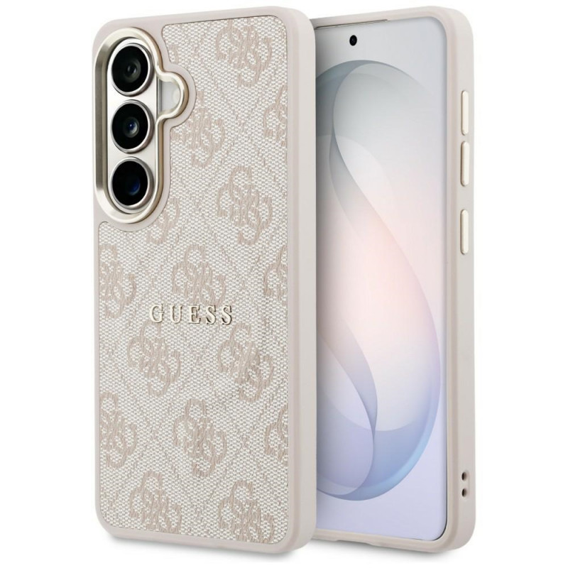 Guess GUE005375 4G Embossed Ring MagSafe Hard Case for Samsung Galaxy S26+, pink