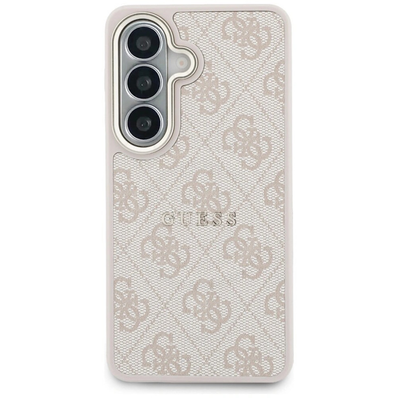 Guess GUE005375 4G Embossed Ring MagSafe Hard Case for Samsung Galaxy S26+, pink