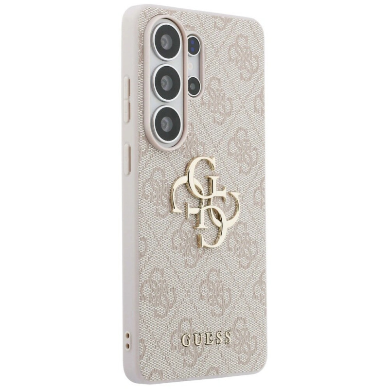 Guess GUE005337 4G Big Metal Logo Hard Case for Samsung Galaxy S26 Ultra, pink