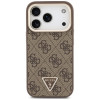 Guess 4G PU Triangle Logo & Stand Camera MagSafe Case for Apple iPhone 18 Pro Max / 17 Pro Max, brown