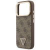 Guess 4G PU Triangle Logo & Stand Camera MagSafe Case for Apple iPhone 18 Pro Max / 17 Pro Max, brown