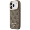 Guess 4G PU Triangle Logo & Stand Camera MagSafe Case for Apple iPhone 18 Pro / 17 Pro, brown