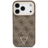 Guess 4G PU Triangle Logo & Stand Camera MagSafe Case for Apple iPhone 18 Pro / 17 Pro, brown