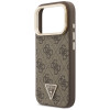 Guess 4G PU Triangle Logo & Stand Camera MagSafe Case for Apple iPhone 18 Pro / 17 Pro, brown