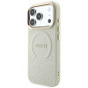 Guess Saffiano Peony & Ring MagSafe Case for Apple iPhone 18 Pro / 17 Pro, beige