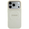Guess Saffiano Peony & Ring MagSafe Case for Apple iPhone 18 Pro / 17 Pro, beige