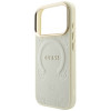 Guess Saffiano Peony & Ring MagSafe Case for Apple iPhone 18 Pro / 17 Pro, beige