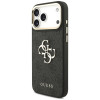 Guess 4G Big 4G Classic Logo Big Strap Metal Buttons Case with Strap for Apple iPhone 18 Pro / 17 Pro, black