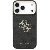 Guess 4G Big 4G Classic Logo Big Strap Metal Buttons Case with Strap for Apple iPhone 18 Pro / 17 Pro, black