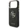 Guess 4G Big 4G Classic Logo Big Strap Metal Buttons Case with Strap for Apple iPhone 18 Pro / 17 Pro, black