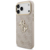 Guess 4G Big 4G Classic Logo Big Strap Metal Buttons Case with Strap for Apple iPhone 18 Pro Max / 17 Pro Max, pink