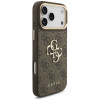 Guess 4G Big 4G Classic Logo Big Strap Metal Buttons Case with Strap for Apple iPhone 18 Pro Max / 17 Pro Max, brown