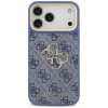 Guess 4G Big 4G Classic Logo Big Strap Metal Buttons Case with Strap for Apple iPhone 18 Pro Max / 17 Pro Max, blue