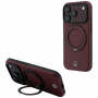 Mercedes-Benz Leather with Ring Stand MagSafe Case for Apple iPhone 18 Pro Max / 17 Pro Max, burgundy