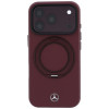 Mercedes-Benz Leather with Ring Stand MagSafe Case for Apple iPhone 18 Pro Max / 17 Pro Max, burgundy