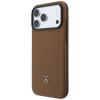 Mercedes-Benz Grill Pattern Leather MagSafe Case and Card Wallet Set for Apple iPhone 18 Pro Max / 17 Pro Max, camel