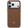 Mercedes-Benz Grill Pattern Leather MagSafe Case and Card Wallet Set for Apple iPhone 18 Pro Max / 17 Pro Max, camel