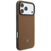 Mercedes-Benz Grill Pattern Leather MagSafe Case and Card Wallet Set for Apple iPhone 18 Pro Max / 17 Pro Max, camel
