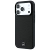 Mercedes-Benz Case Grill Pattern and Card Wallet Leather MagSafe for Apple iPhone 18 Pro Max / 17 Pro Max, black