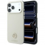 Guess GUE005545 Grained Round Strass Logo MagSafe Case for Apple iPhone 18 Pro / 17 Pro, beige