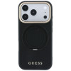 Guess Ring Stand 360 Grained Classic Logo MagSafe Case for Apple iPhone 18 Pro / 17 Pro, black