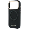 Guess Ring Stand 360 Grained Classic Logo MagSafe Case for Apple iPhone 18 Pro / 17 Pro, black