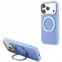 Guess Ring Stand 360 Grained Classic Logo MagSafe Case for Apple iPhone 18 Pro Max / 17 Pro Max, light blue