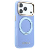 Guess Ring Stand 360 Grained Classic Logo MagSafe Case for Apple iPhone 18 Pro / 17 Pro, light blue