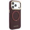 Guess Ring Stand 360 Grained Classic Logo MagSafe Case for Apple iPhone 18 Pro / 17 Pro, burgundy