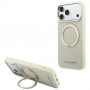 Karl Lagerfeld Ring Stand 360 Saffiano Classic Logo MagSafe Case for Apple iPhone 18 Pro / 17 Pro, Beige