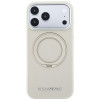 Karl Lagerfeld Ring Stand 360 Saffiano Classic Logo MagSafe Case for Apple iPhone 18 Pro / 17 Pro, Beige