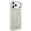 Karl Lagerfeld Ring Stand 360 Saffiano Classic Logo MagSafe Case for Apple iPhone 18 Pro / 17 Pro, Beige